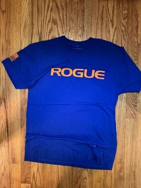 Rogue Short-Sleeve Royal Blue Tee with Orange Logo